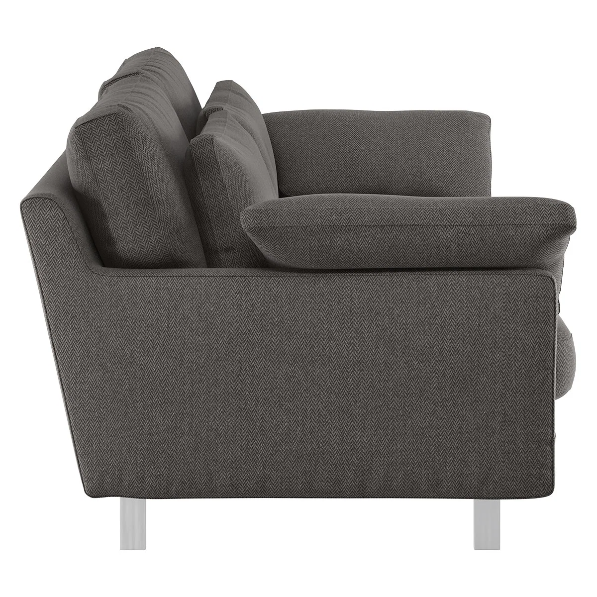 Cuscino Charcoal Grey Herringbone Wool Mix 2 Seater Sofa, Charcoal – image 4