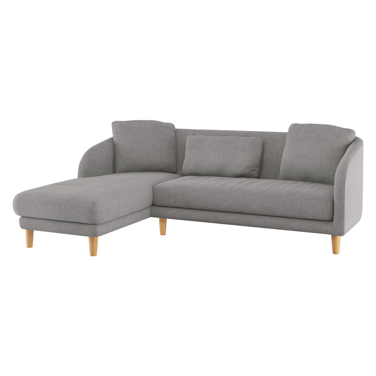 Colby Grey FaBric Left Arm Chaise Sofa, Grey – image 3
