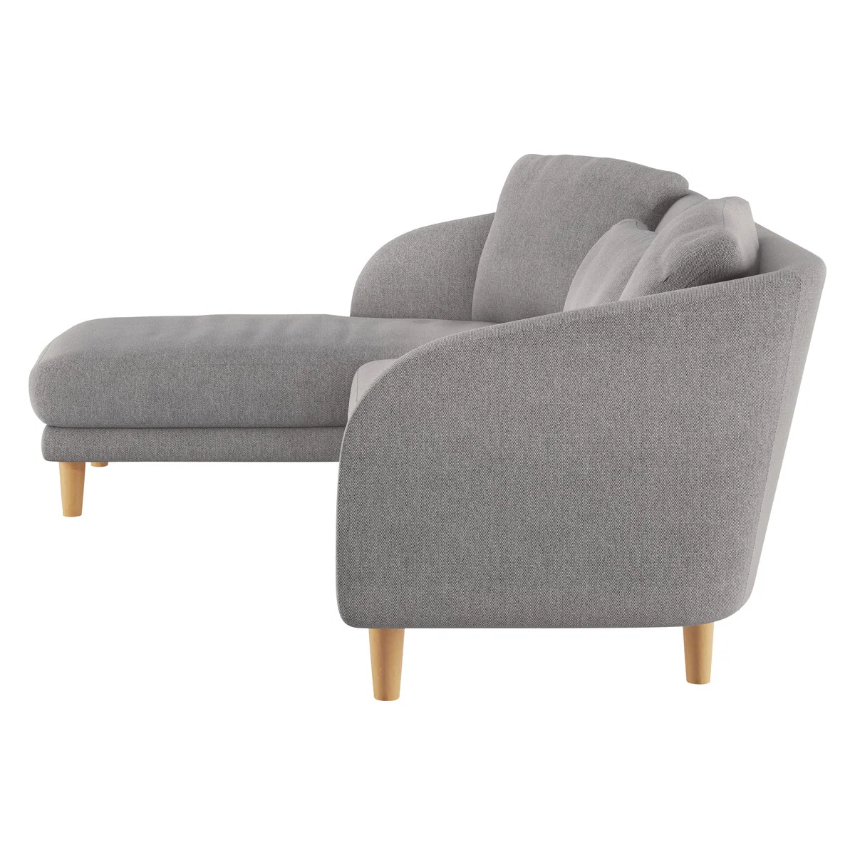 Colby Grey FaBric Left Arm Chaise Sofa, Grey – image 4