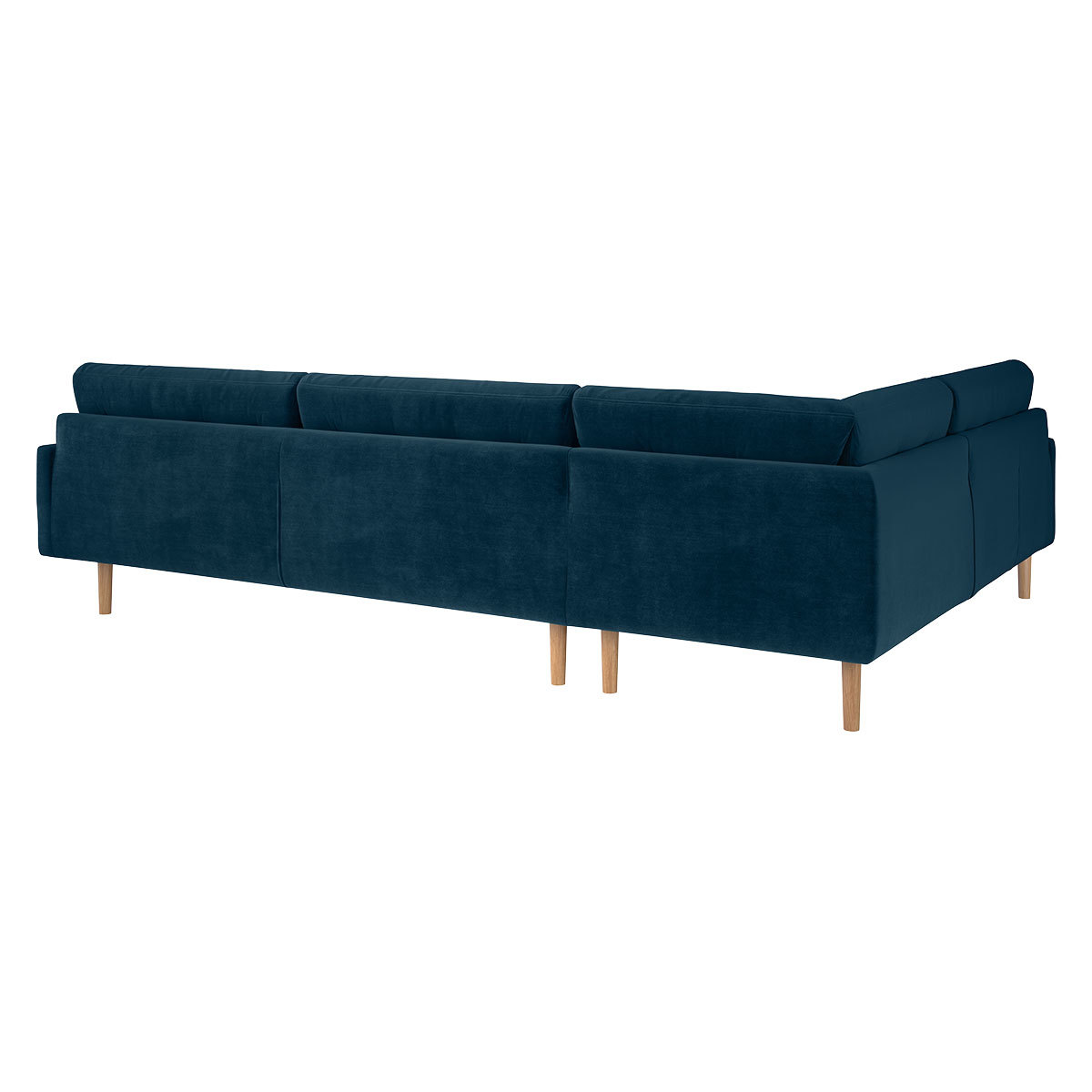 Fenner Ink Blue Velvet Right-Hand 4 Seater Corner Sofa, Blue – image 5