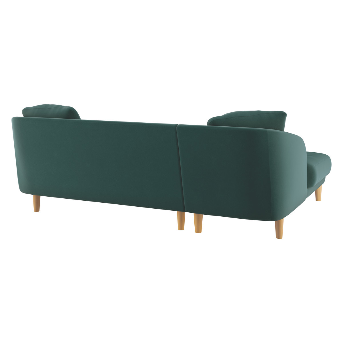 Colby Emerald Green Velvet Left Arm Chaise Sofa, Green – image 5