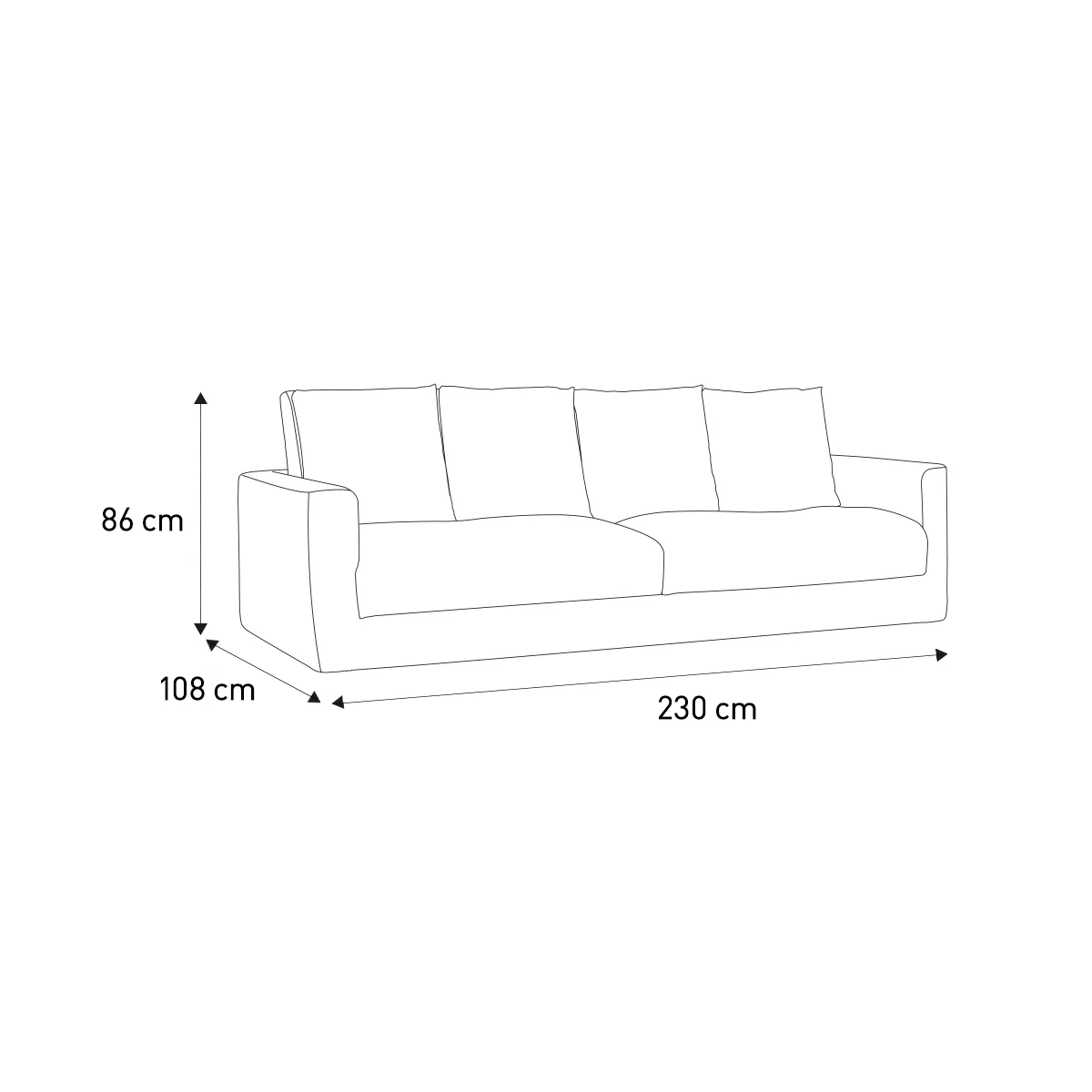 Rupert Moss Green 4 Seat Sofa, Moss Green – image 7