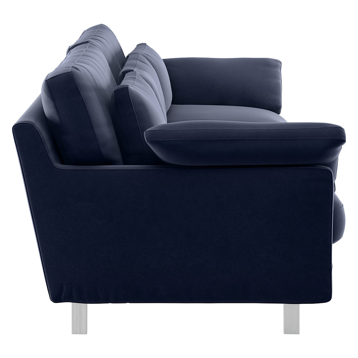 Cuscino Navy Blue Velvet 3 Seater Sofa, Dark Blue – image 4