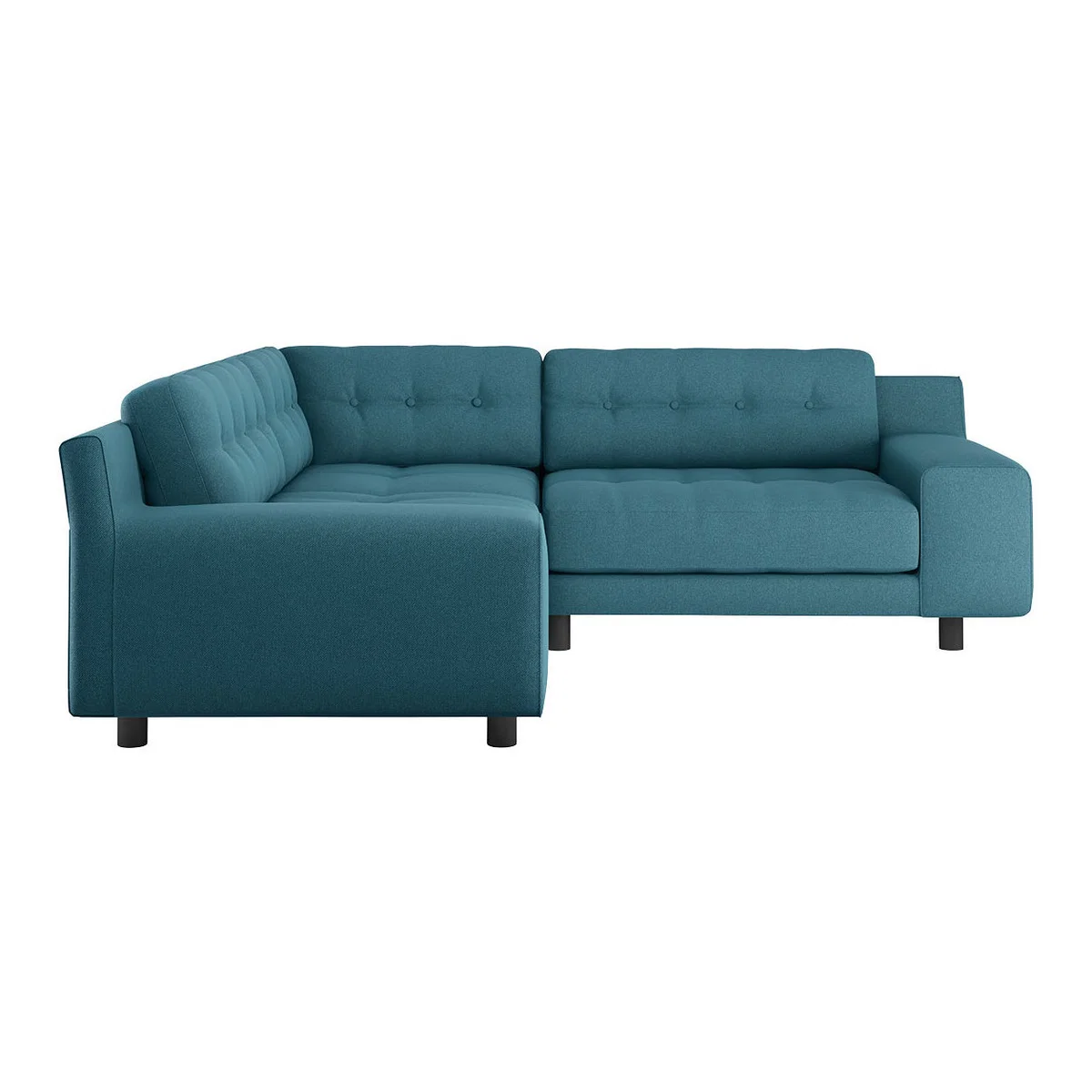 Hendricks 3 Seater Teal FaBric Right Hand Corner Sofa, Teal – image 1