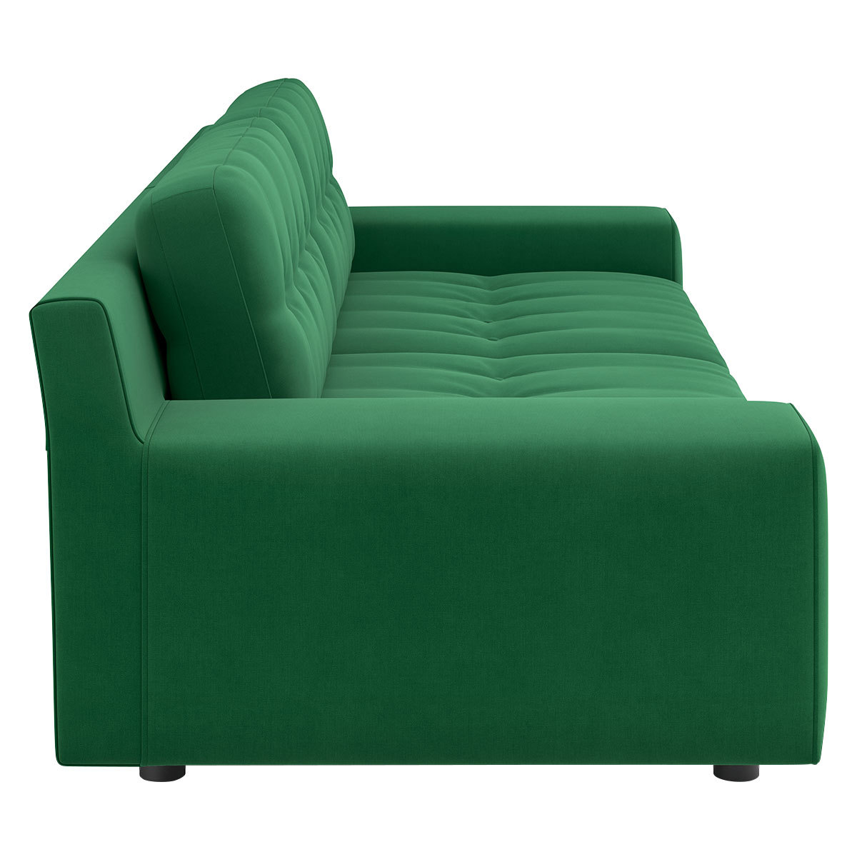Hendricks Green Velvet 4 Seater Easy Access Sofa, Green – image 4