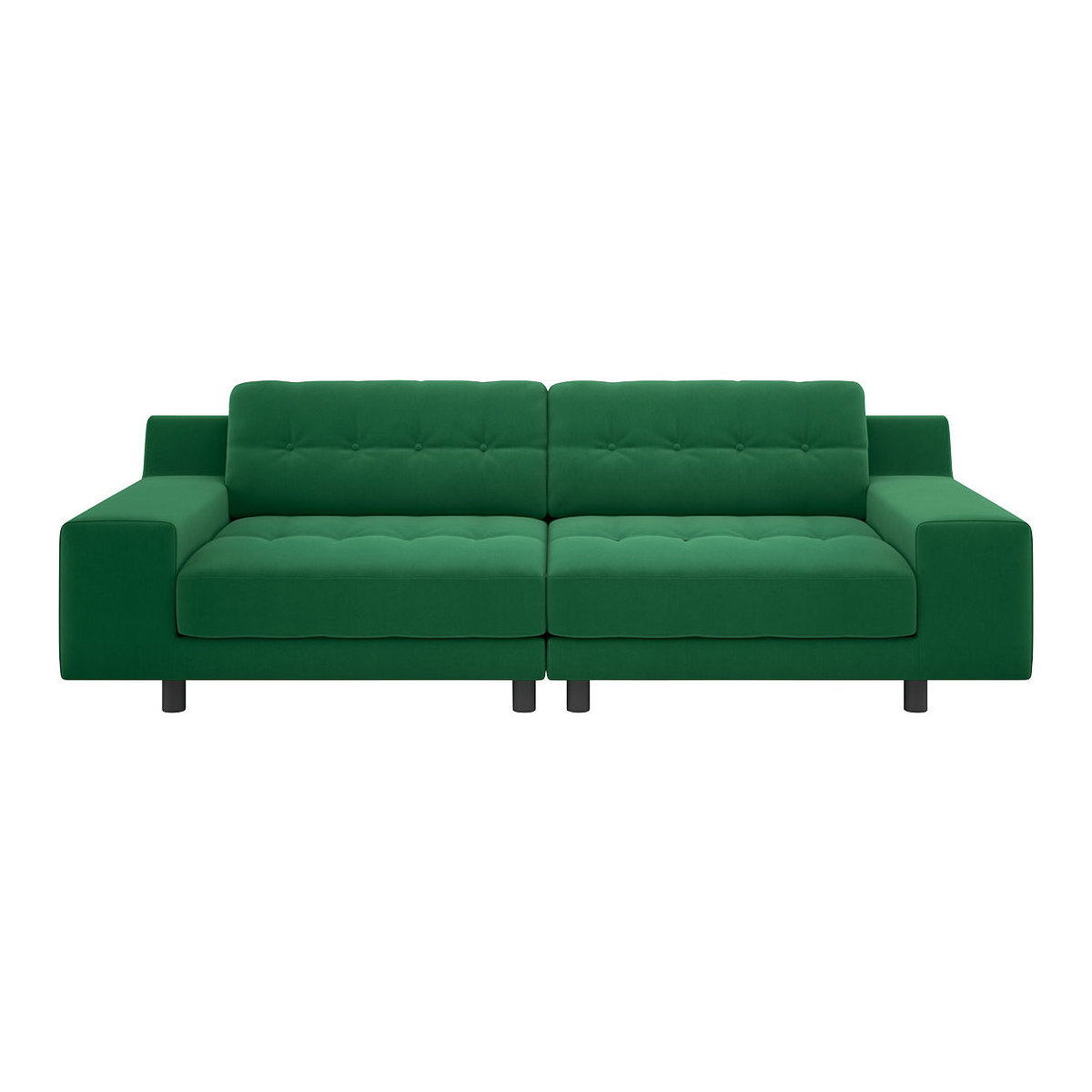 Hendricks Green Velvet 4 Seater Easy Access Sofa, Green – image 1