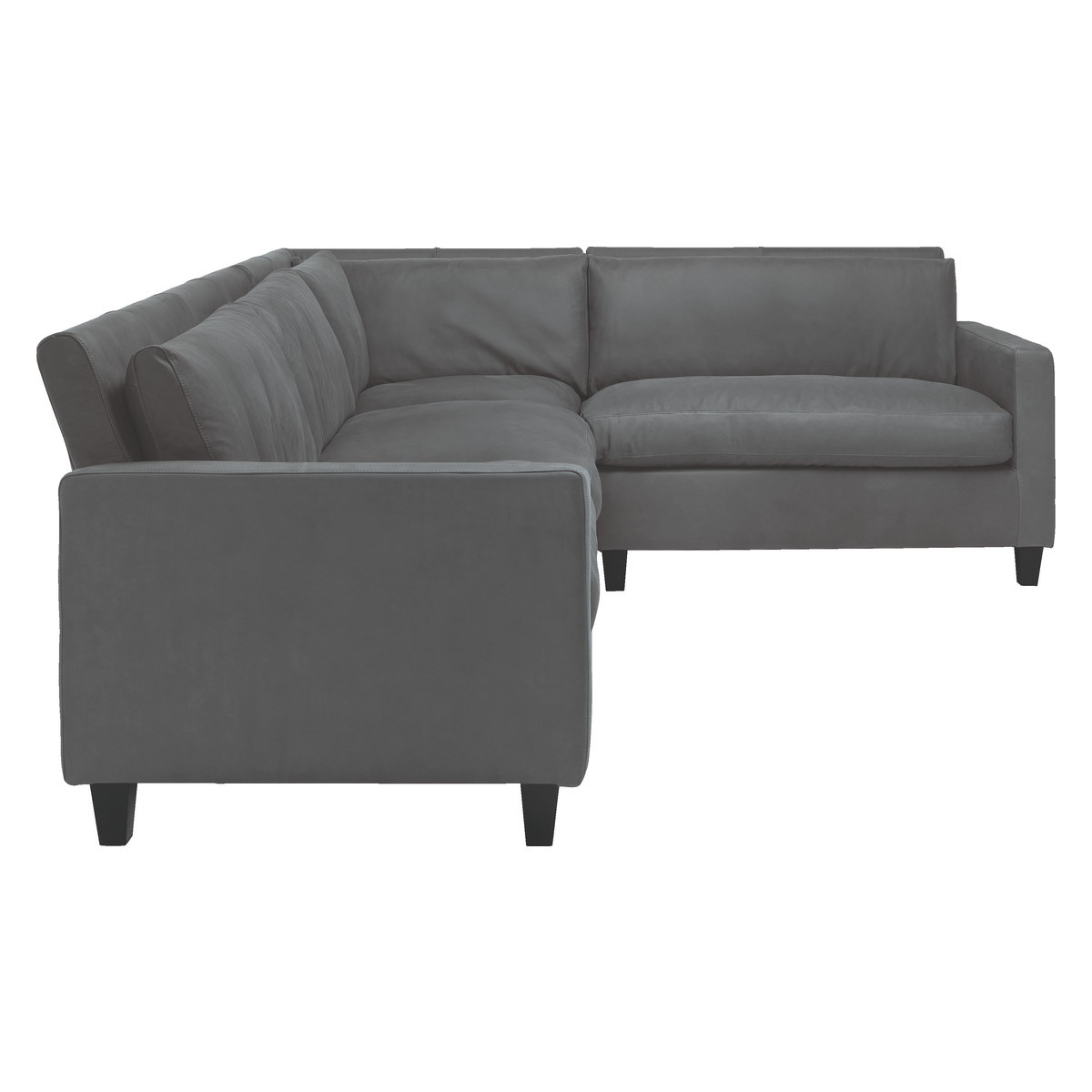 Chester Grey Luxury Leather Left-Arm Corner Sofa, Grey – image 5