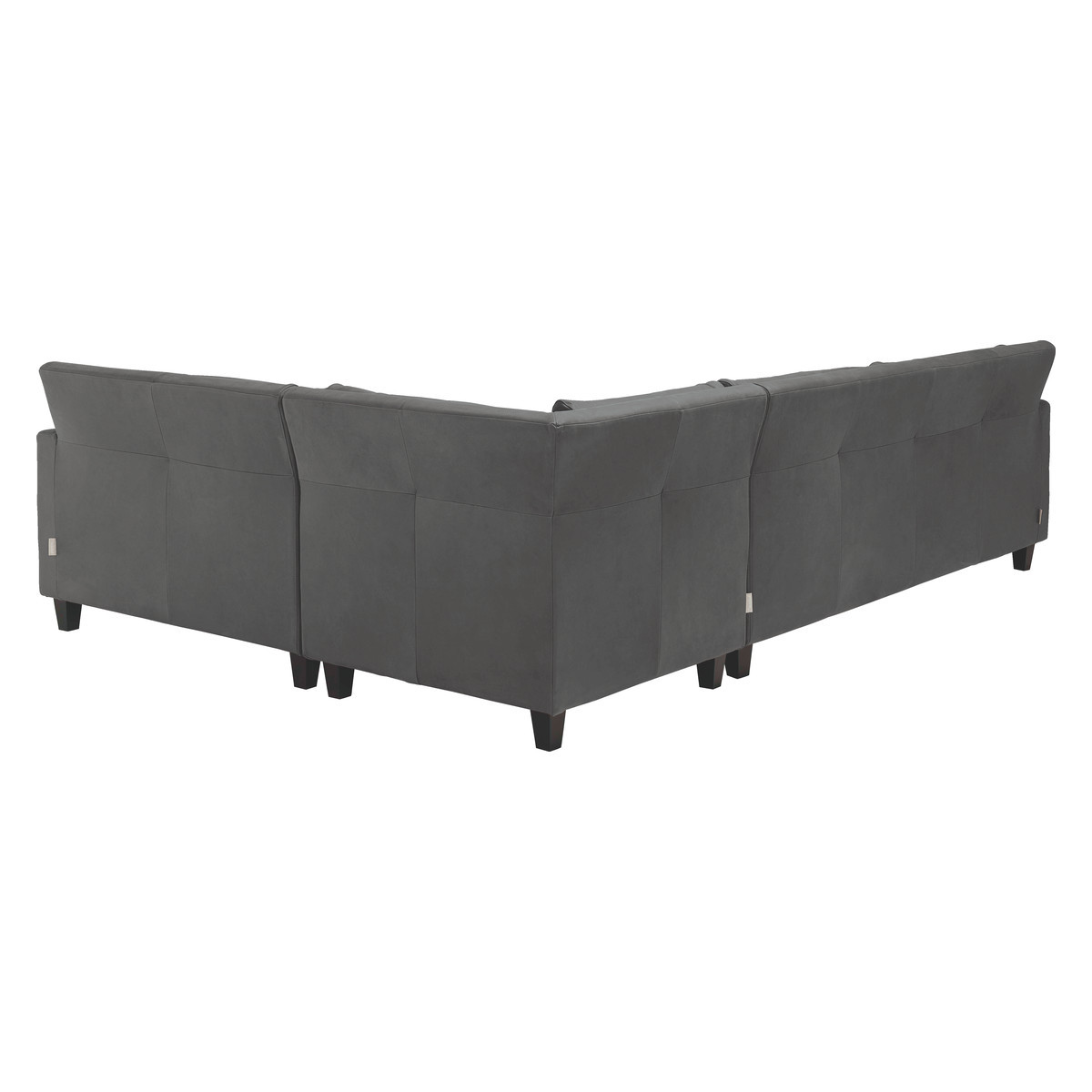 Chester Grey Luxury Leather Left-Arm Corner Sofa, Grey – image 6