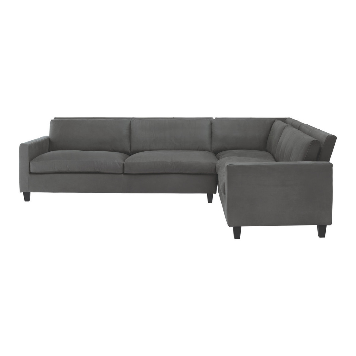Chester Grey Luxury Leather Left-Arm Corner Sofa, Grey – image 1