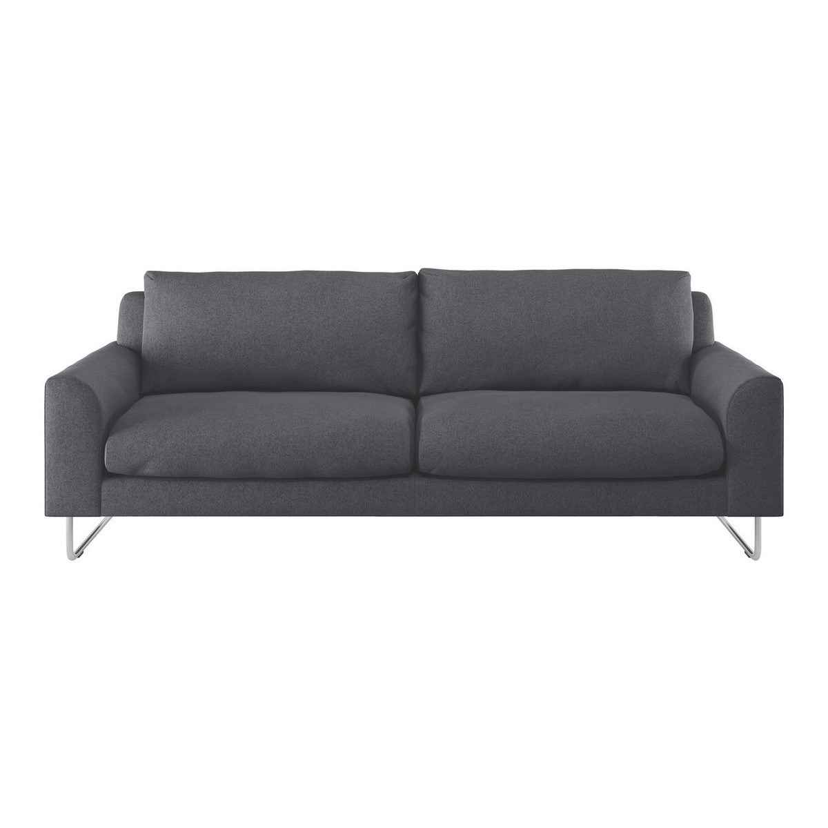 Lyle Charcoal Grey Wool 3 Seater Sofa, Charcoal – image 1