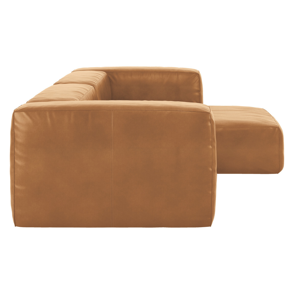 Opollo Mid Tan Leather Small Right Arm Chaise Sofa Group, Mid Tan – image 4