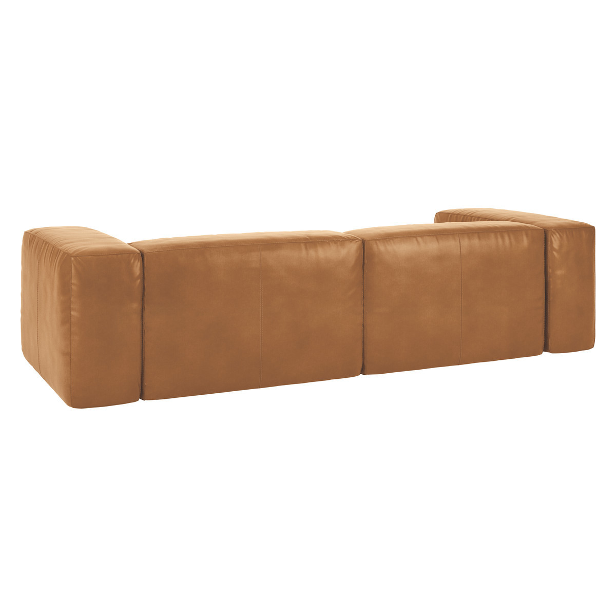 Opollo Mid Tan Leather Small Right Arm Chaise Sofa Group, Mid Tan – image 5