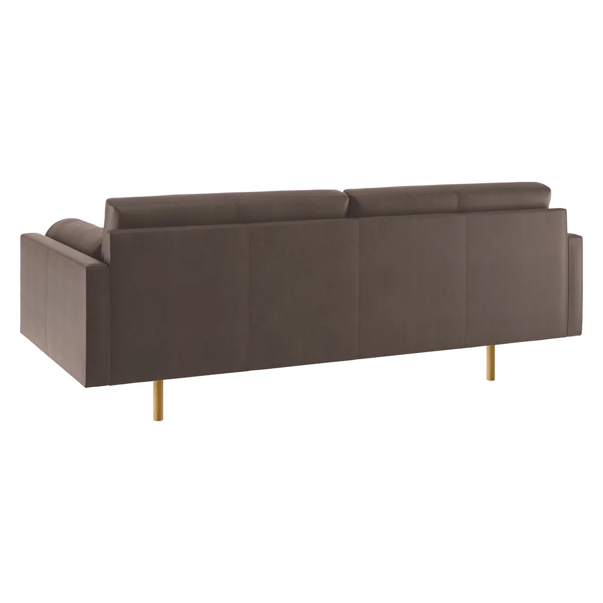Spencer Chocolate Brown Luxury Leather 3 Seater Sofa, Oak Legs, Dark Brown – image 5