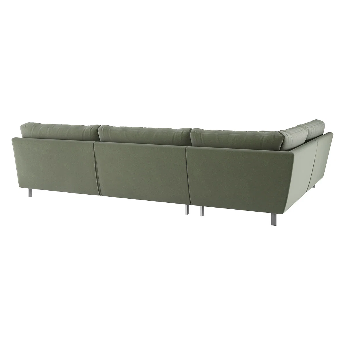 Cuscino Sage Green Velvet Right-Arm Corner Sofa, Green Green – image 5