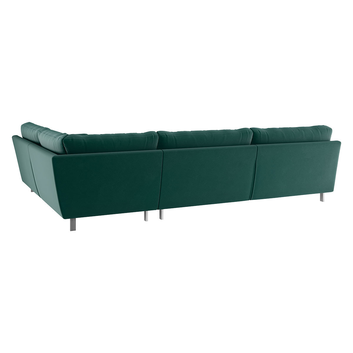 Cuscino Emerald Green Velvet Left-Arm Corner Sofa, Green – image 5