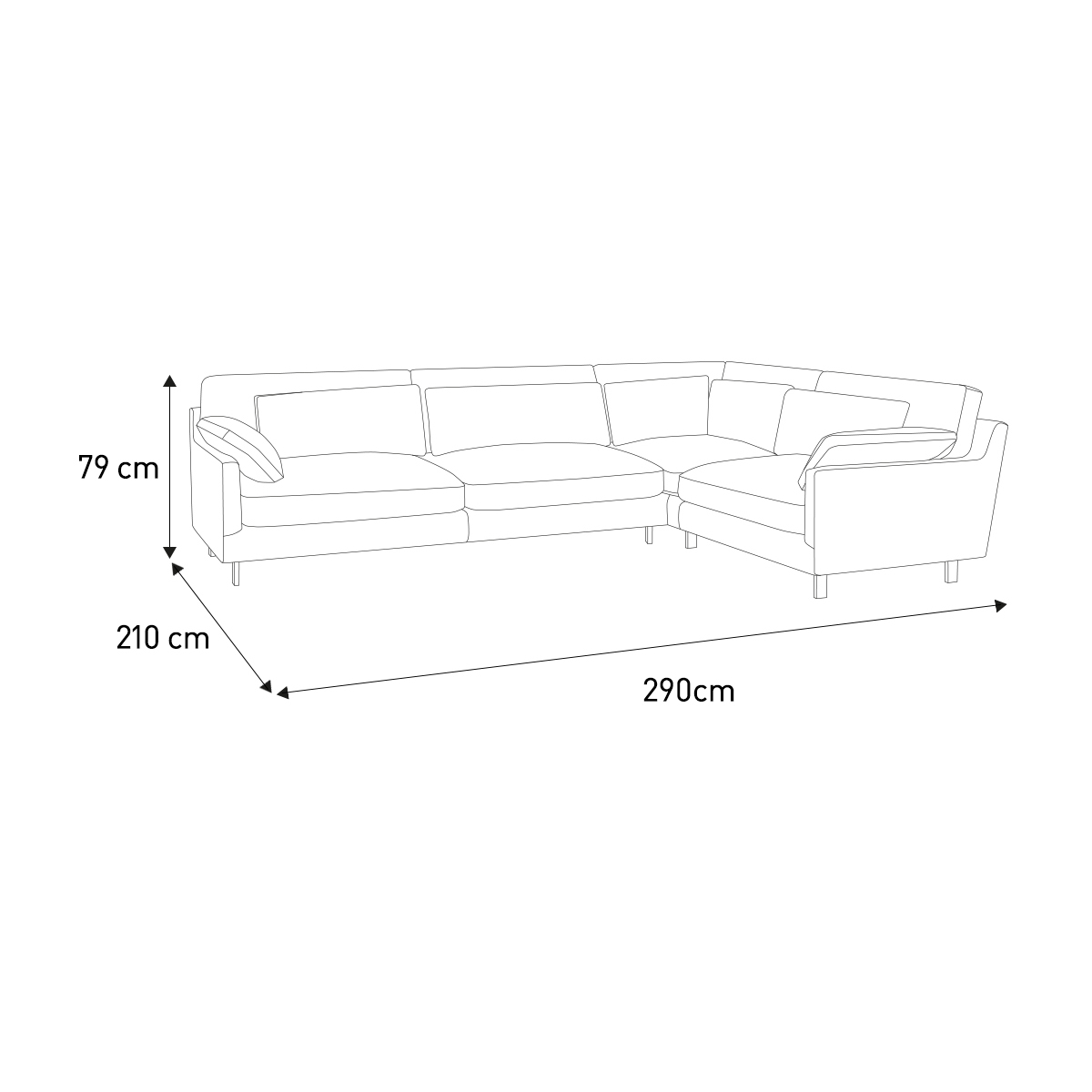 Cuscino Emerald Green Velvet Left-Arm Corner Sofa, Green – image 7