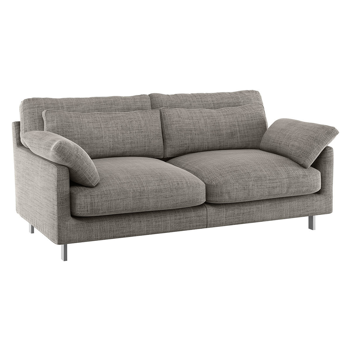 Cuscino Black And White Italian Woven FaBric 2 Seater Sofa, Black And White – image 3