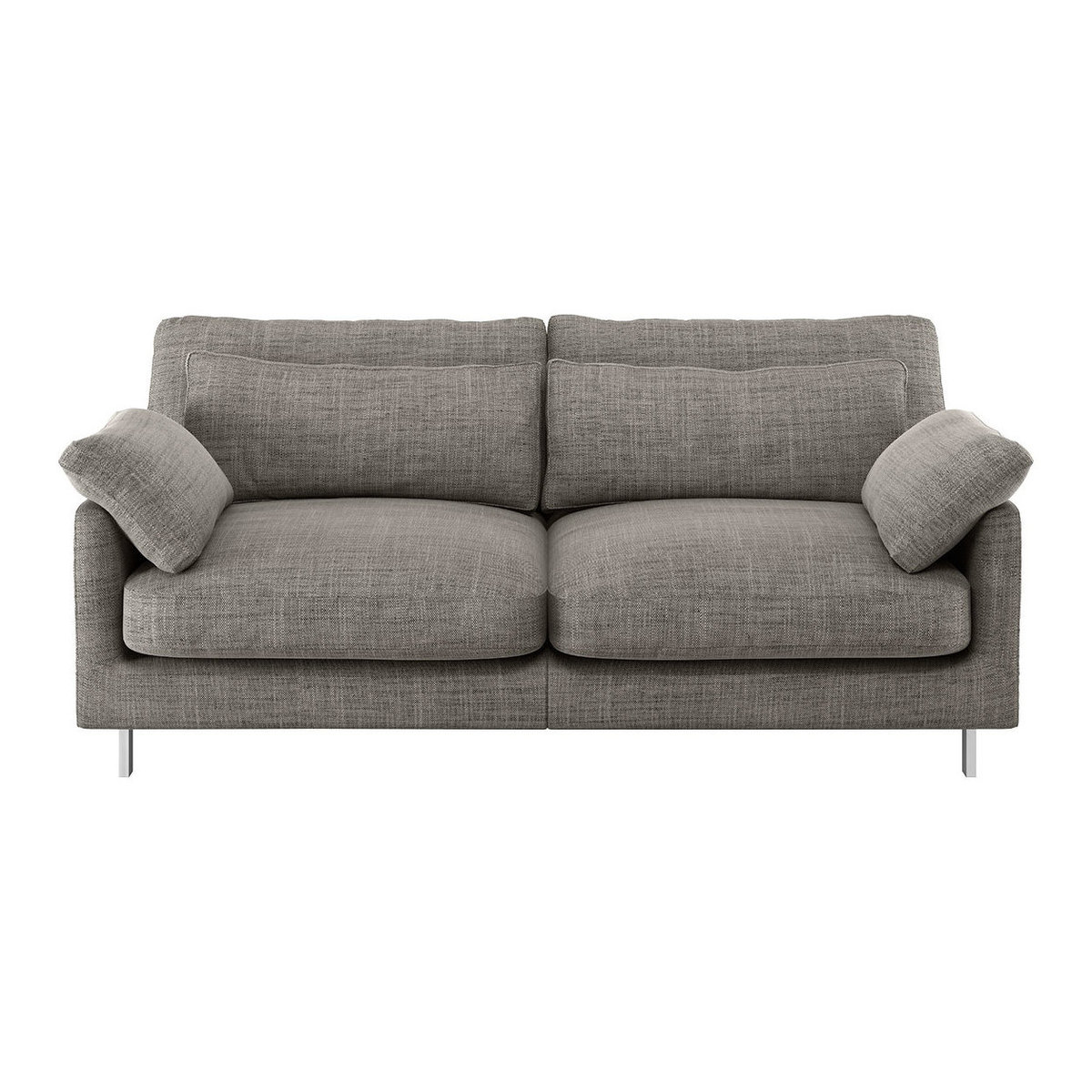 Cuscino Black And White Italian Woven FaBric 2 Seater Sofa, Black And White – image 1