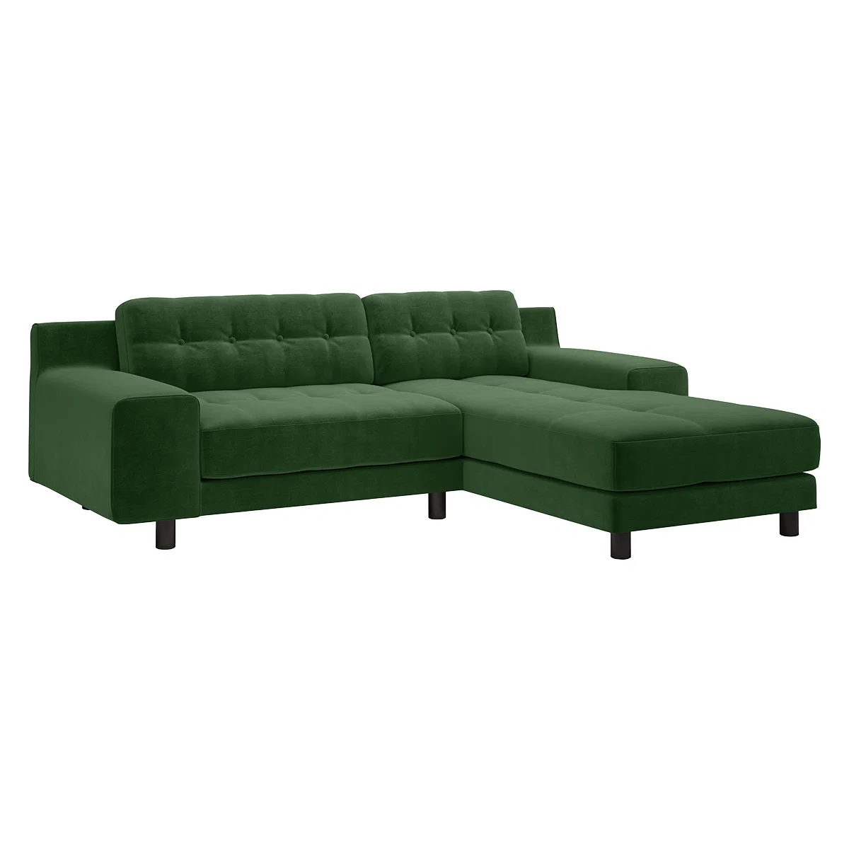Hendricks 3 Seat Moss Green Right Hand Chaise Sofa, Moss Green – image 4