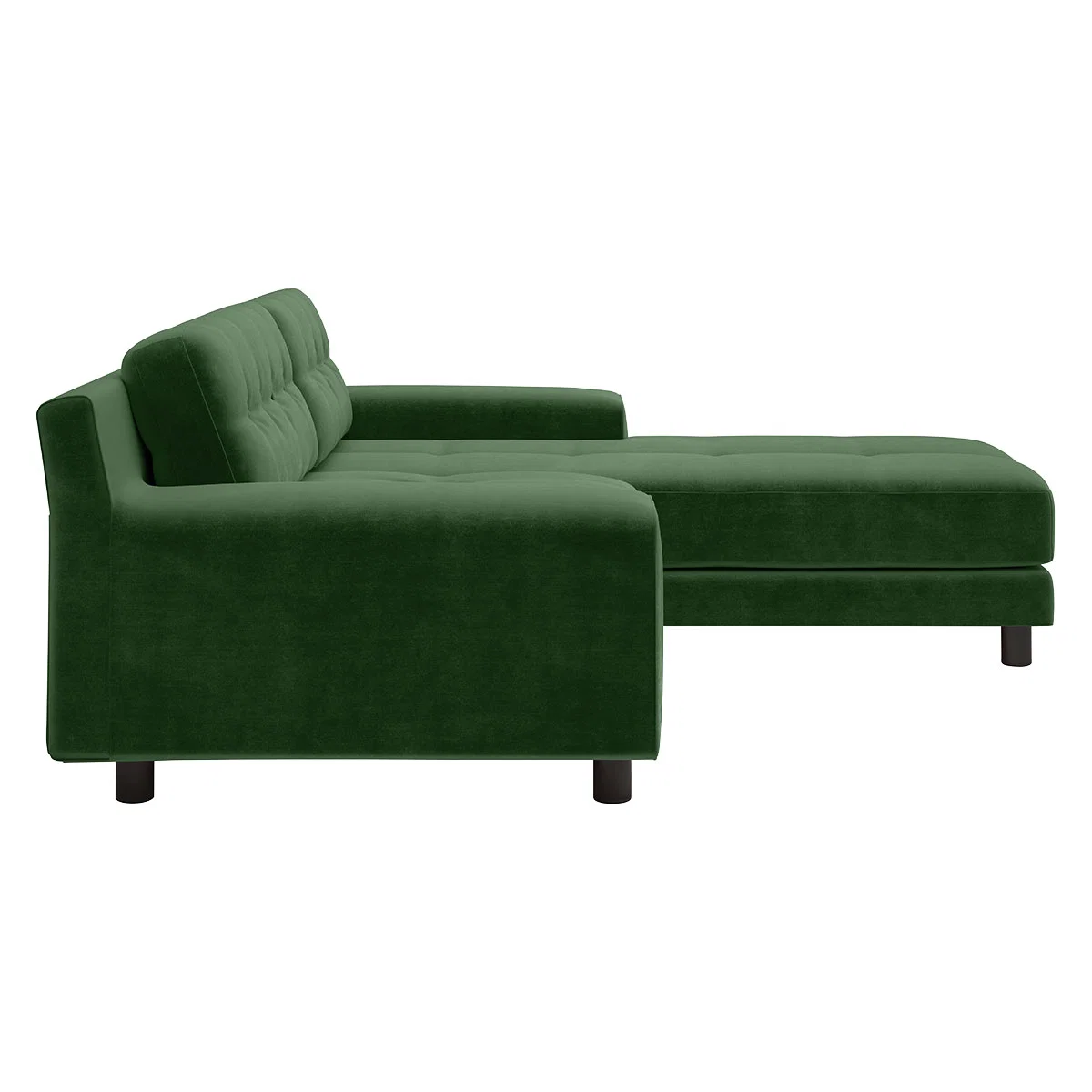 Hendricks 3 Seat Moss Green Right Hand Chaise Sofa, Moss Green – image 5