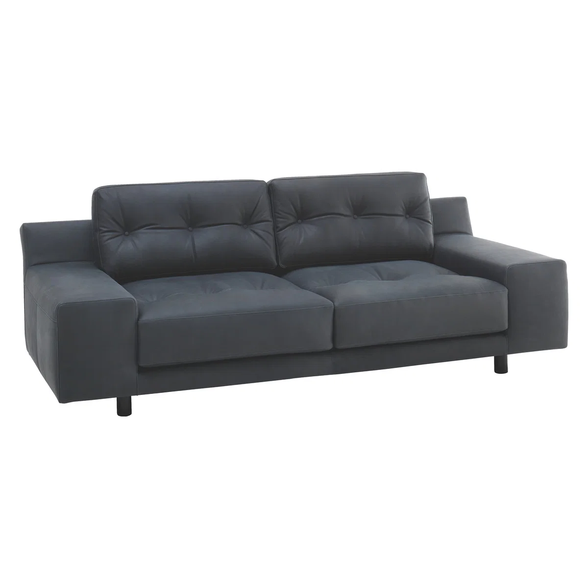 Hendricks Dark Grey Luxury Leather 3 Seater Sofa, Grey – image 3