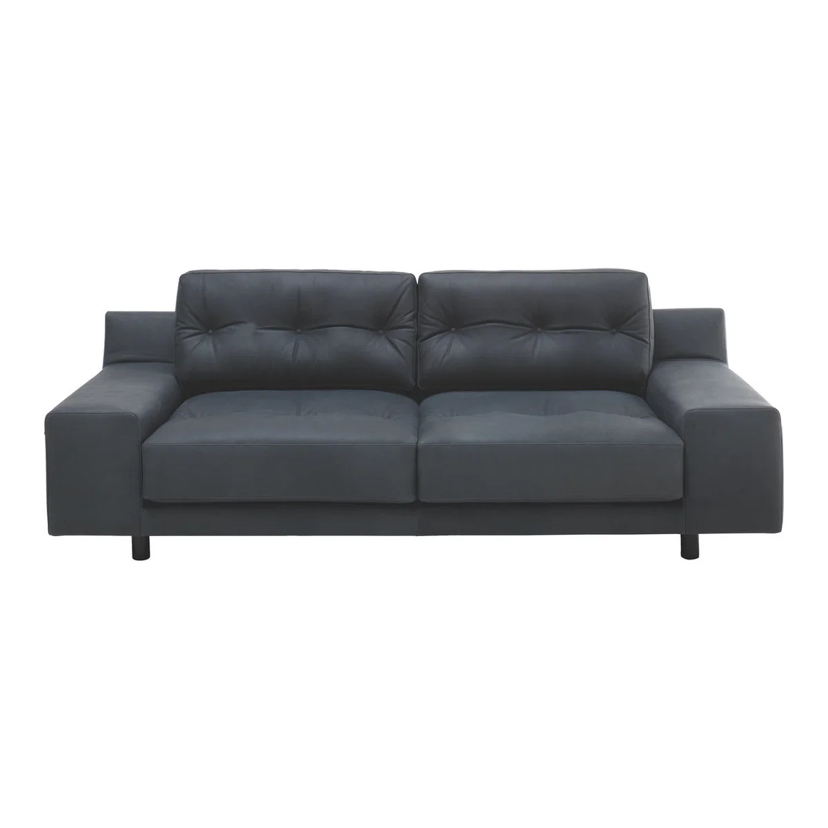 Hendricks Dark Grey Luxury Leather 3 Seater Sofa, Grey – image 1