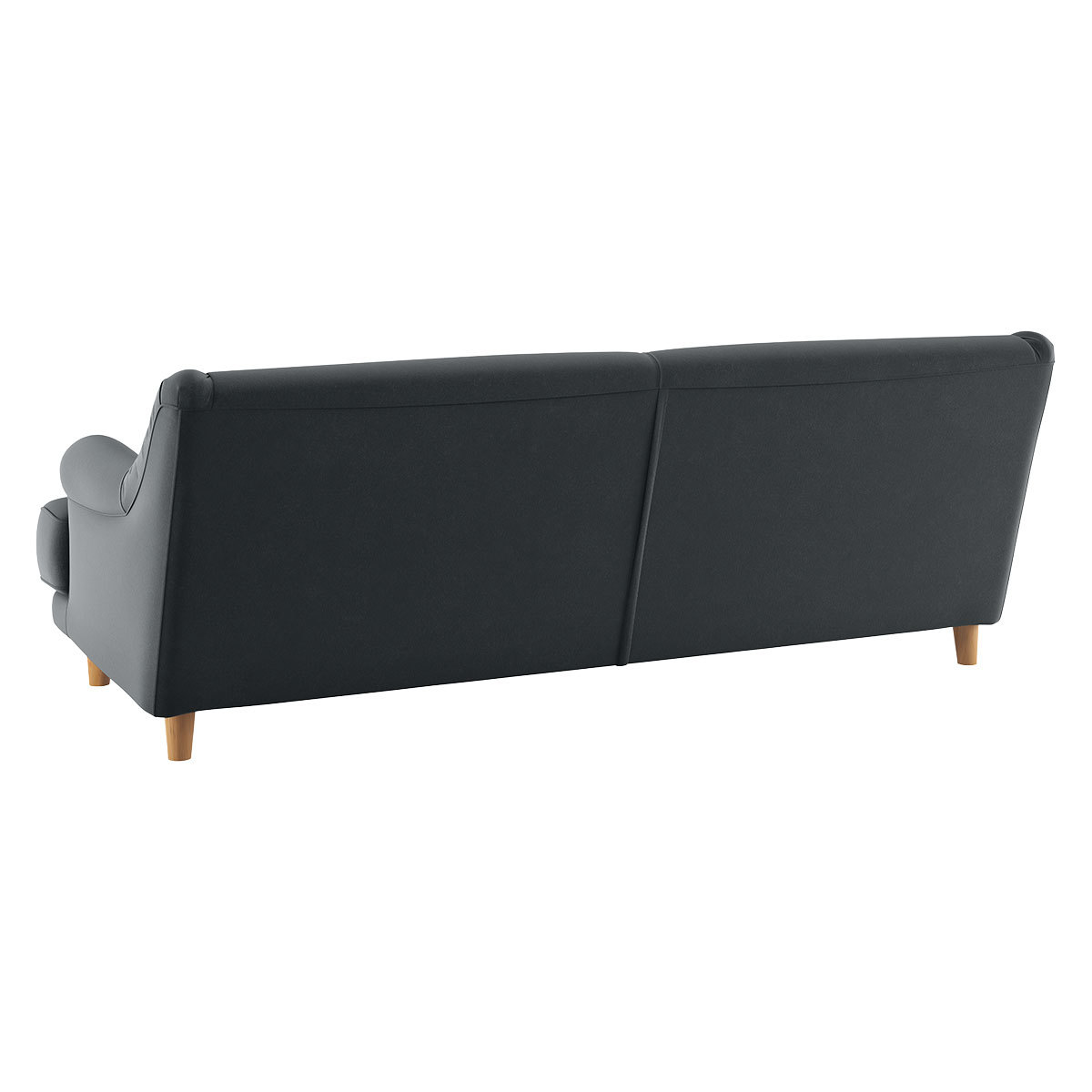 Townsend Dark Grey Velvet 3 Seater Sofa, Grey – image 5