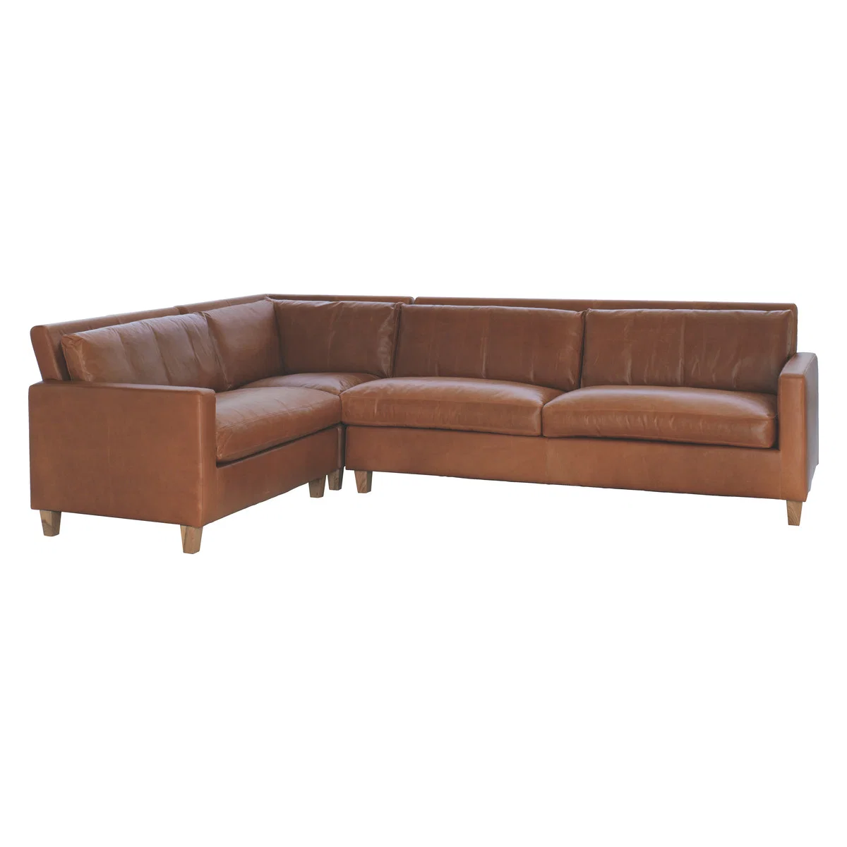 Chester Mid Tan Leather Right-Arm Corner Sofa, Mid Tan – image 3