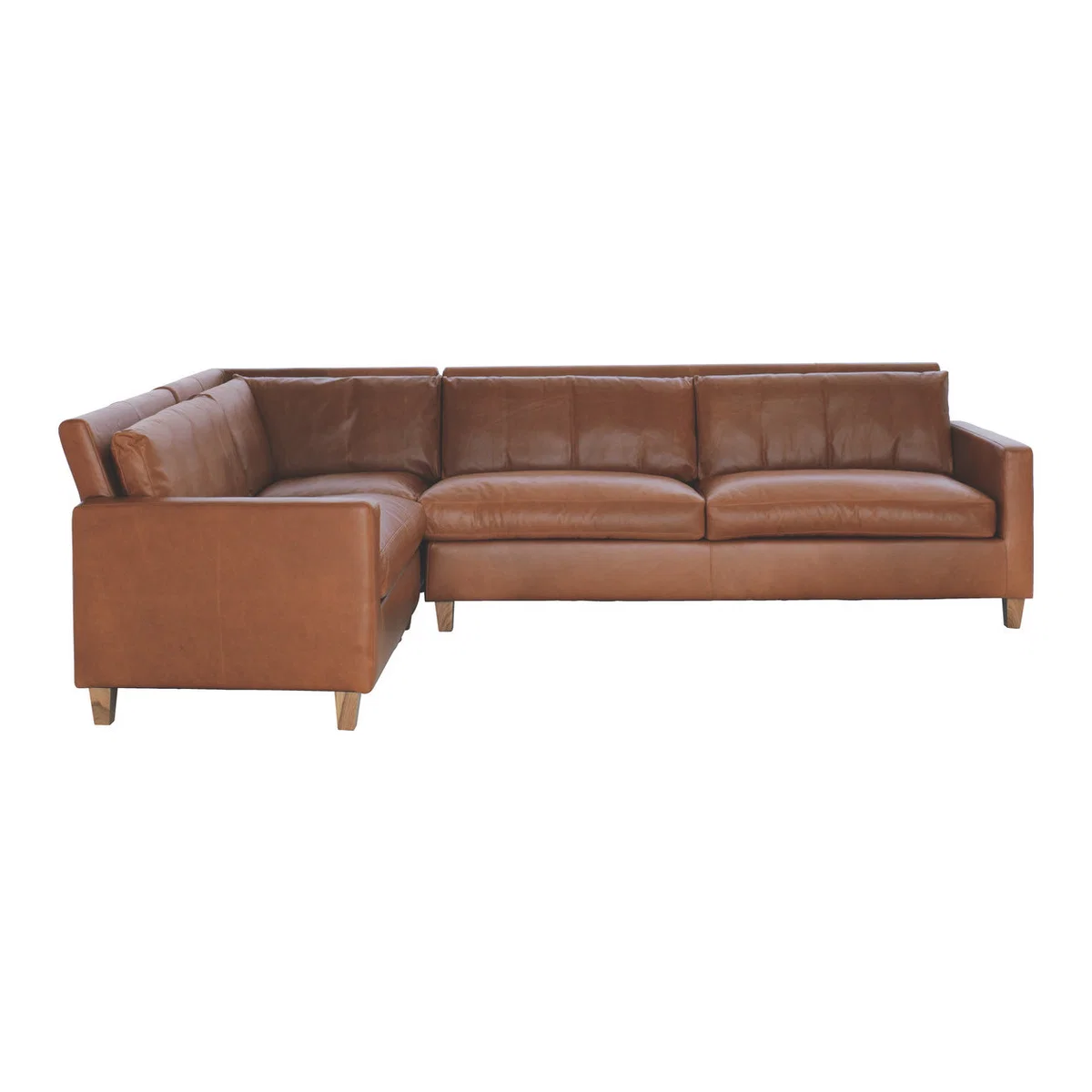 Chester Mid Tan Leather Right-Arm Corner Sofa, Mid Tan – image 1