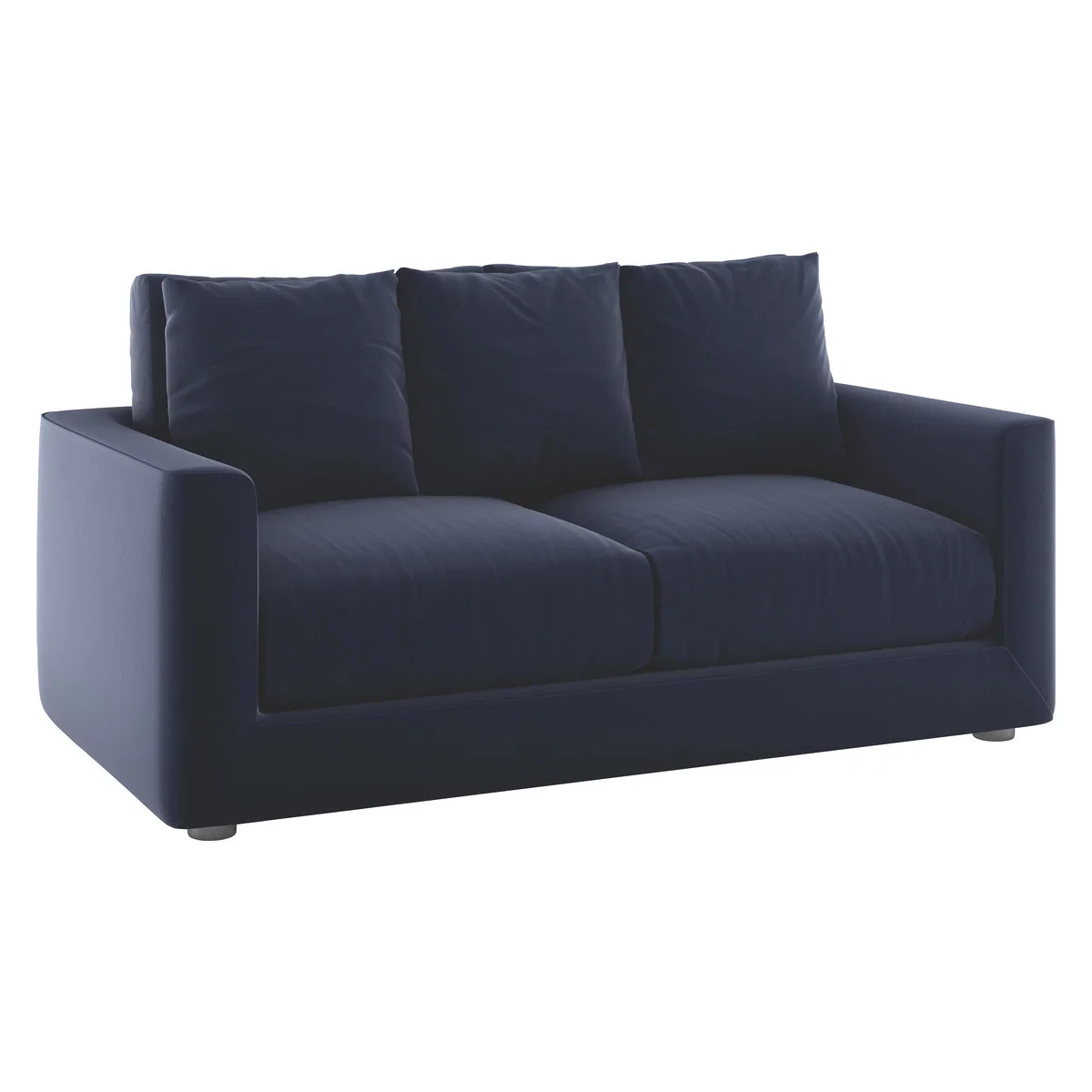 Rupert Navy Blue Velvet 2 Seater Sofa, Dark Blue – image 3