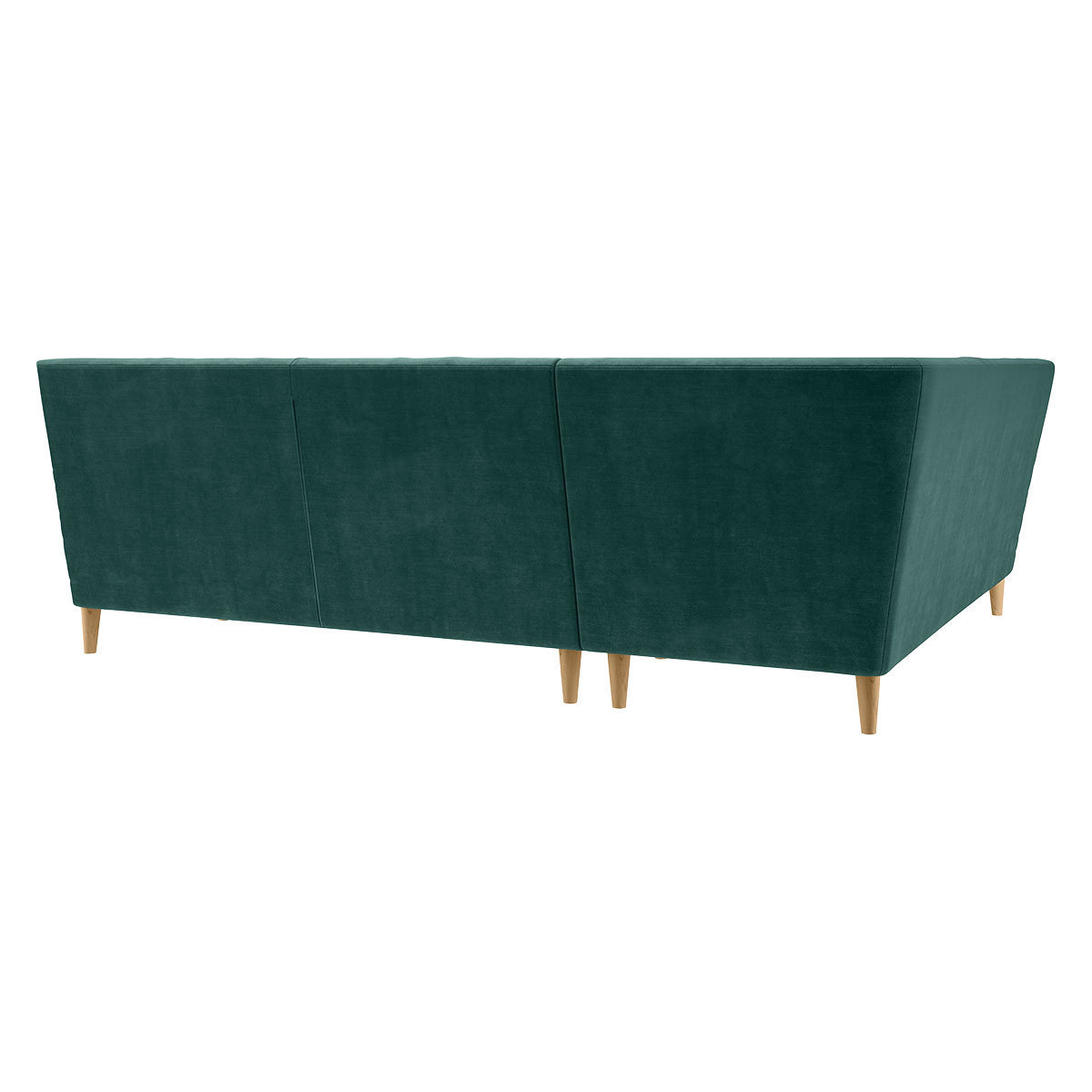 Keele Emerald Green Velvet Right -Arm Corner Sofa, Green – image 5