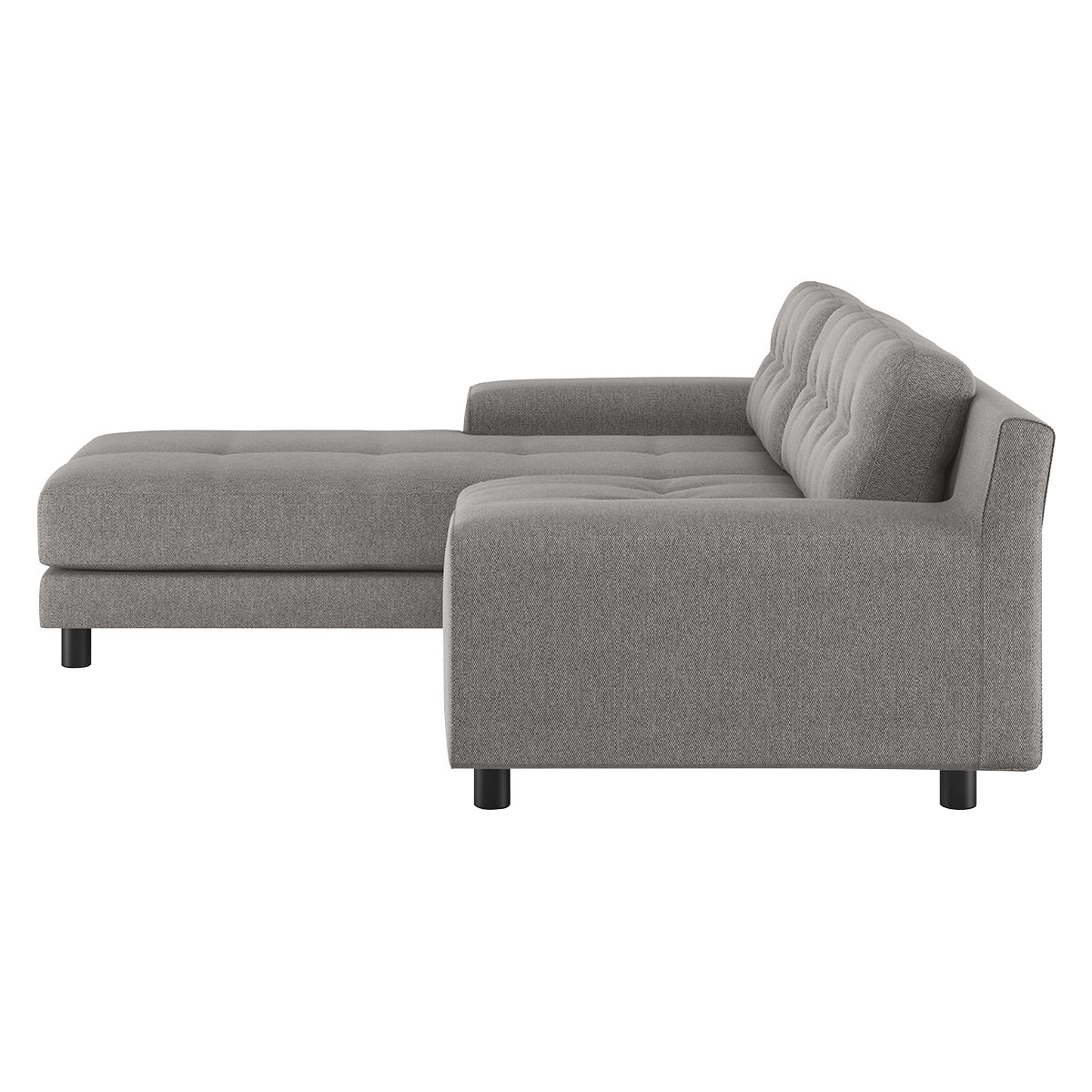 Hendricks Grey FaBric Small Left-Hand Chaise Sofa, Grey – image 4