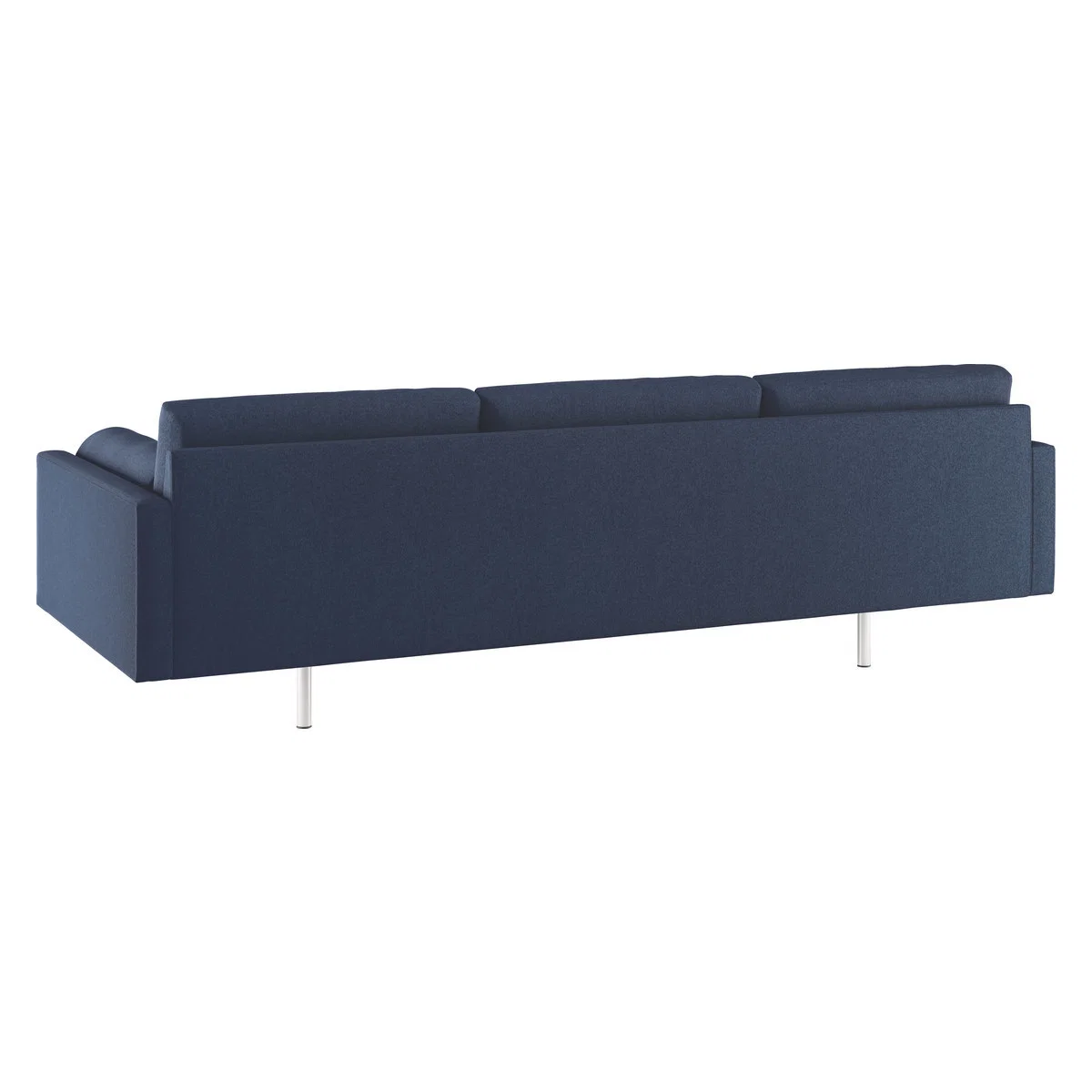 Spencer Blue Wool 4 Seater Sofa, Metal Legs, Blue – image 5