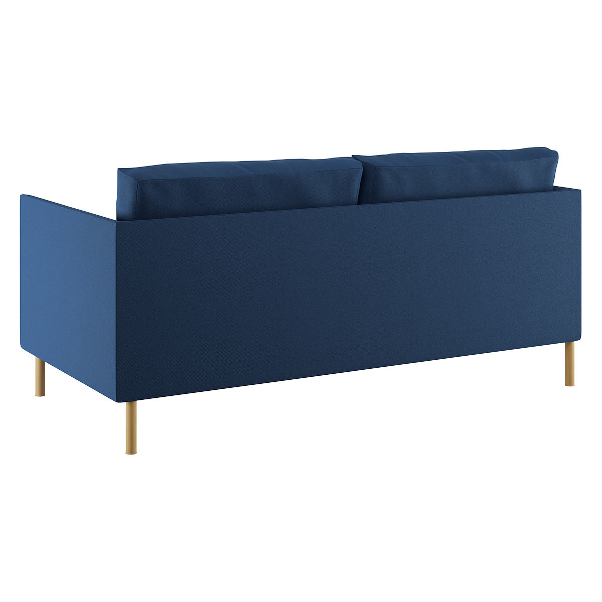 Hyde Blue 2 Seater Sofa, Wooden Legs, Blue – image 5