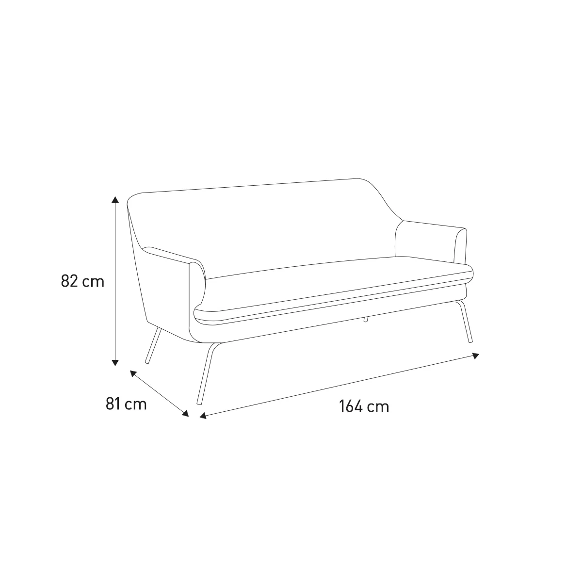 Habitat Celine 2 Seater Velvet 2 Seater Sofa - Green, Green – image 8