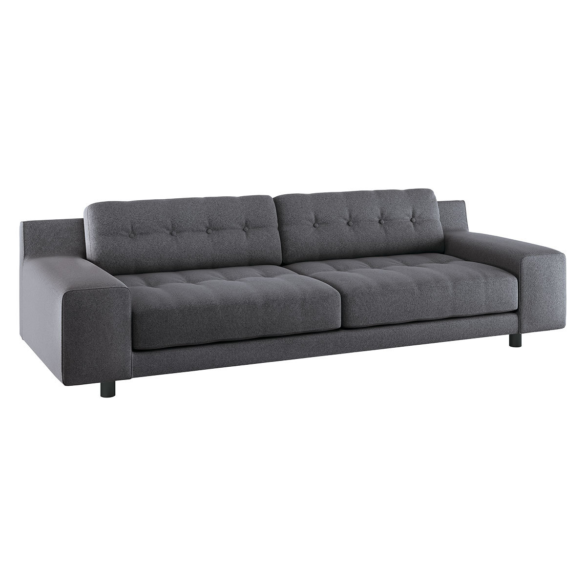 Hendricks Charcoal Grey FaBric 4 Seater Sofa, Charcoal – image 3
