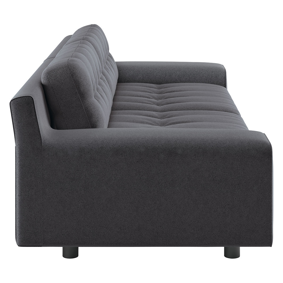 Hendricks Charcoal Grey FaBric 4 Seater Sofa, Charcoal – image 4