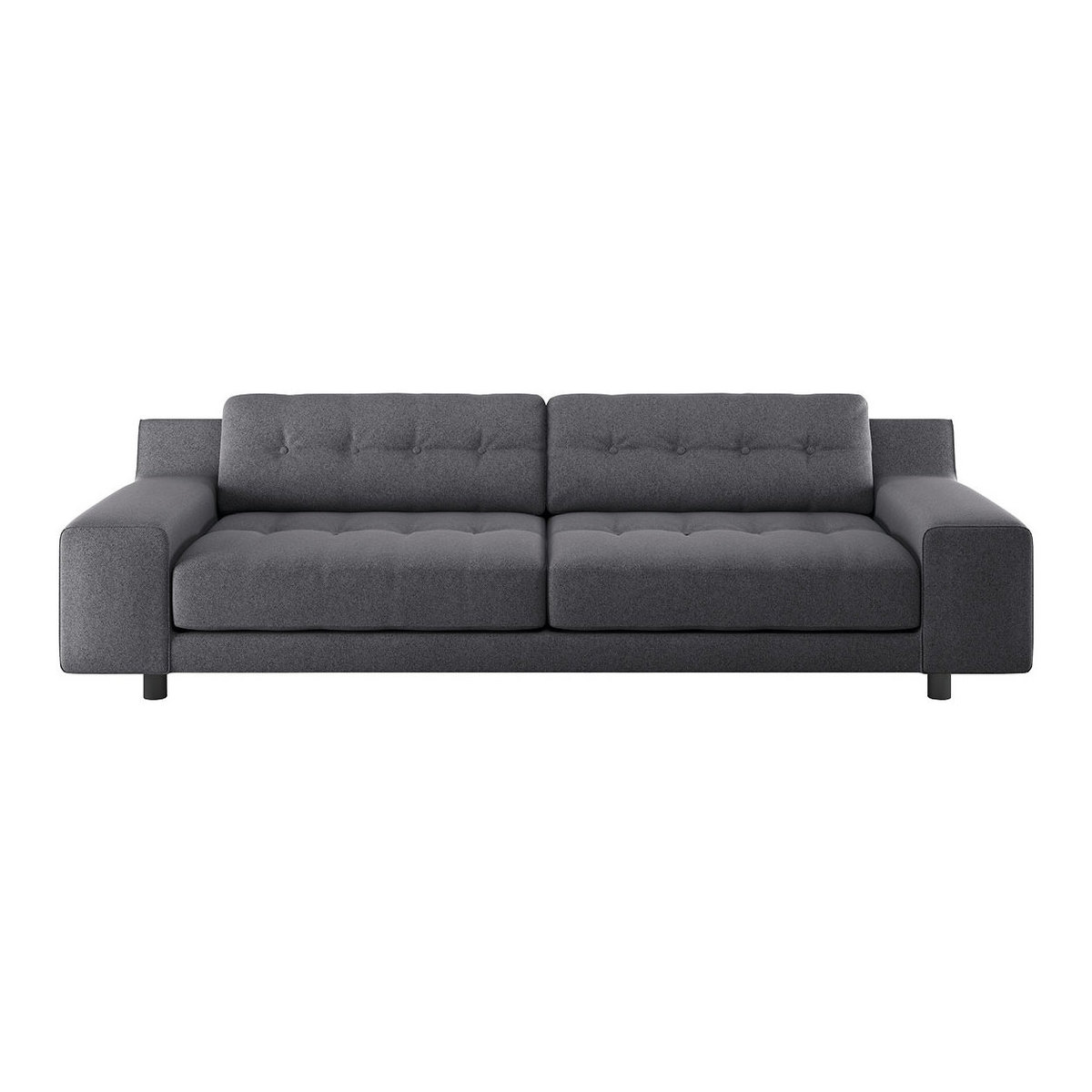 Hendricks Charcoal Grey FaBric 4 Seater Sofa, Charcoal – image 1