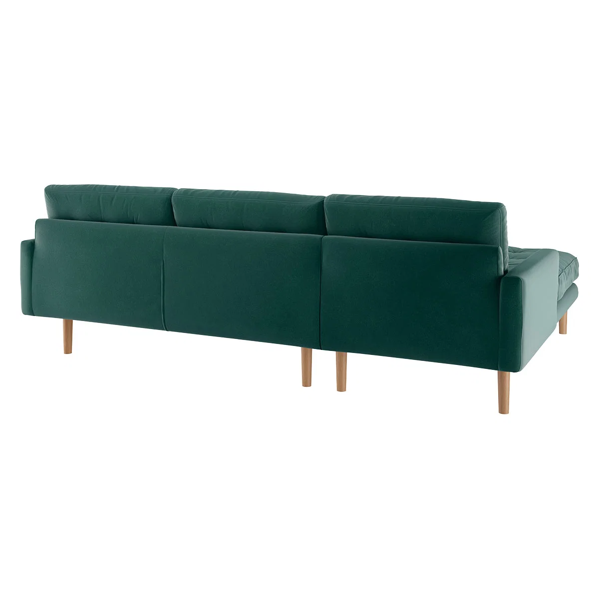 Fenner Emerald Green Velvet Left-Hand 4 Seater Chaise Sofa, Green – image 4