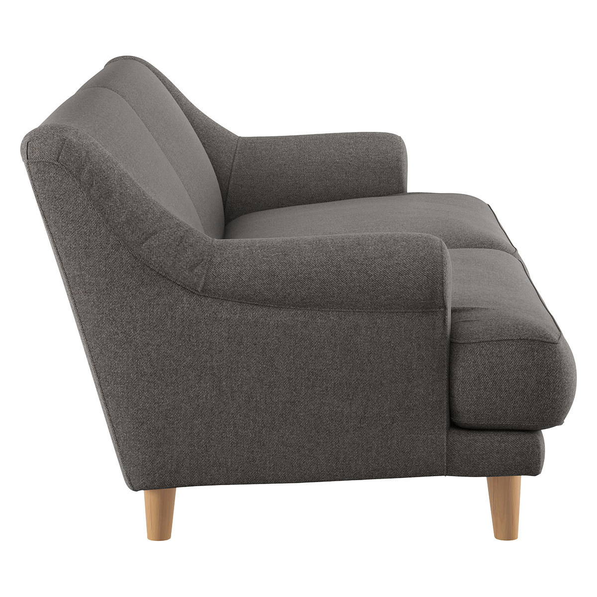 Townsend Charcoal Grey Tweed Wool Mix 2 Seater Sofa, Charcoal – image 3
