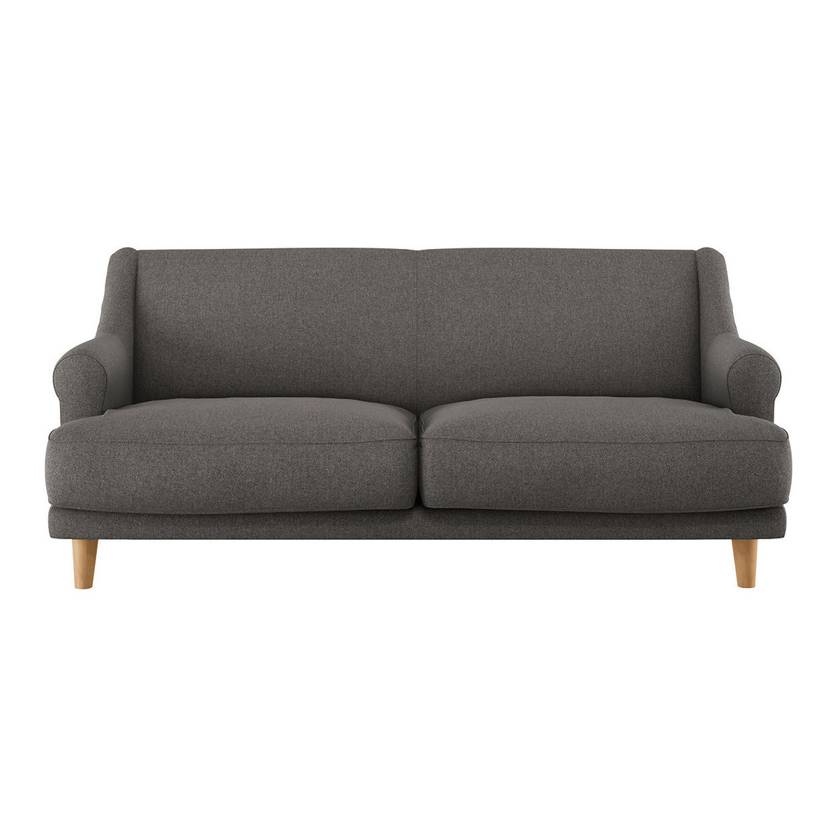 Townsend Charcoal Grey Tweed Wool Mix 2 Seater Sofa, Charcoal – image 1