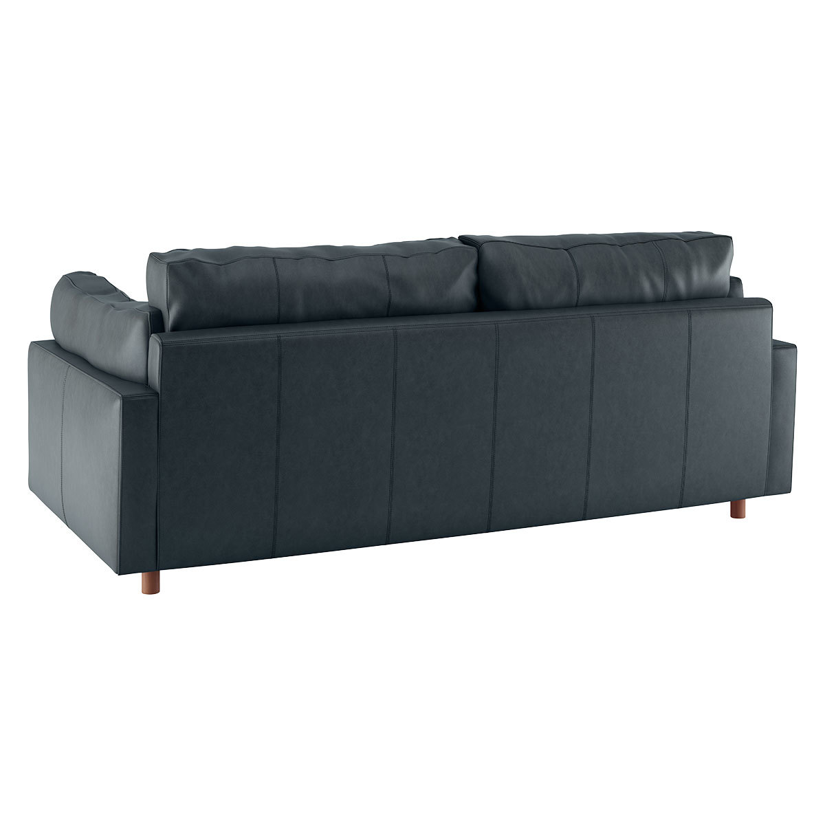Elkin Dark Grey Leather 3 Seat Sofa, Grey – image 5
