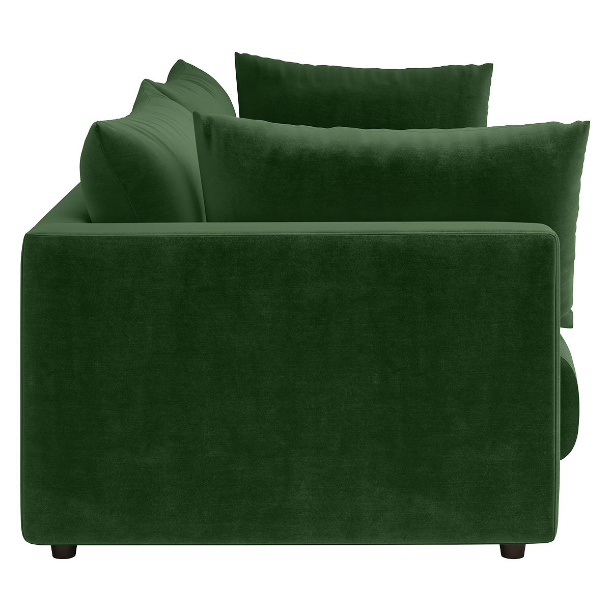 Clemence Green Velvet 4 Seat Sofa, Moss Green – image 4