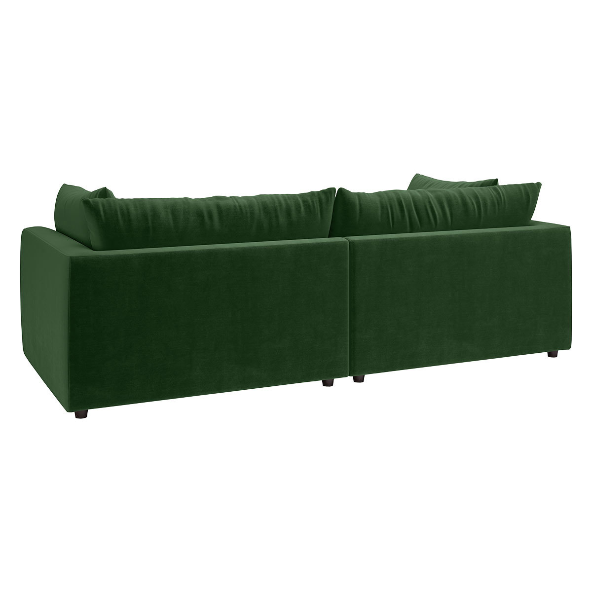 Clemence Green Velvet 4 Seat Sofa, Moss Green – image 6