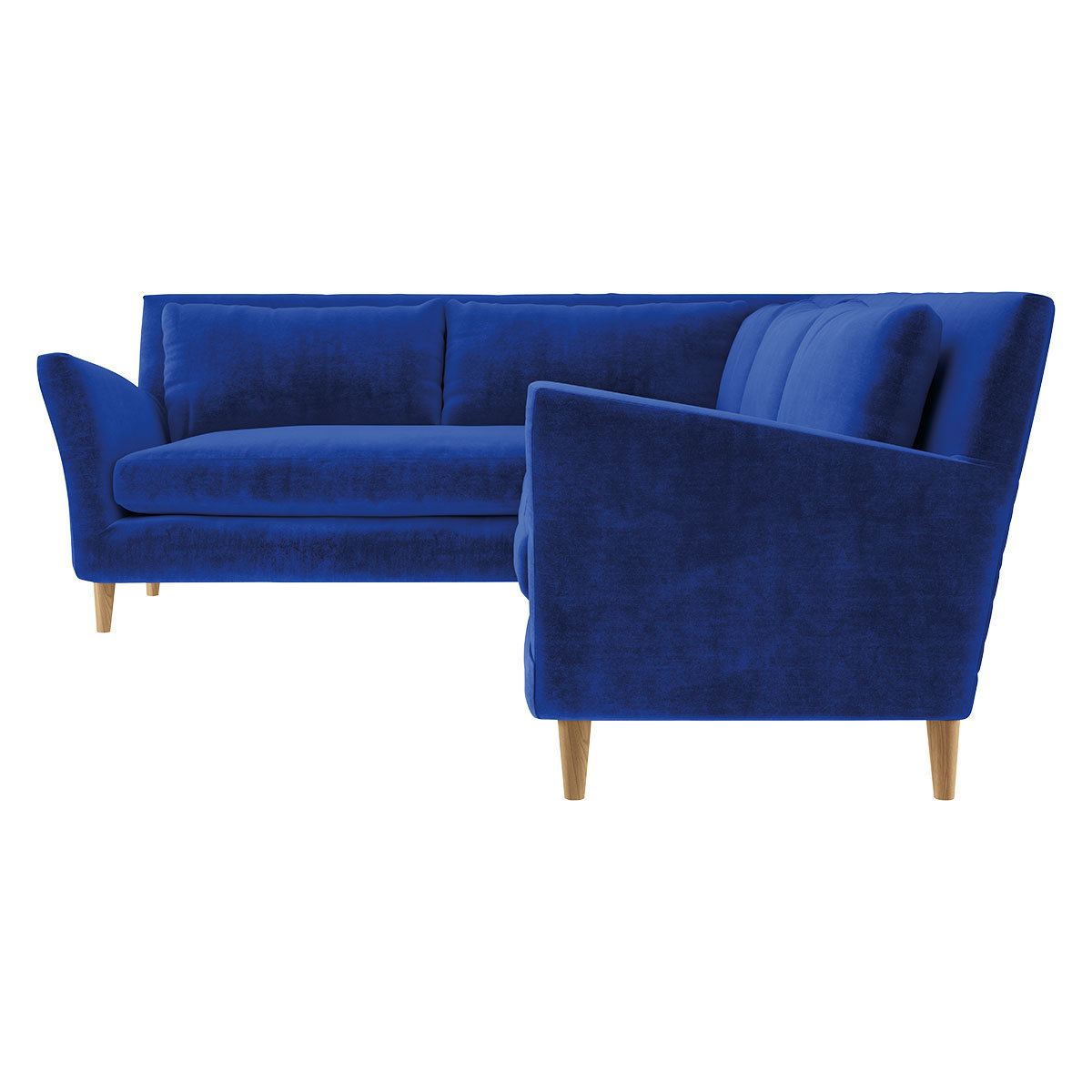 Keele Cobalt Blue Velvet Right -Arm Corner Sofa, Blue – image 4
