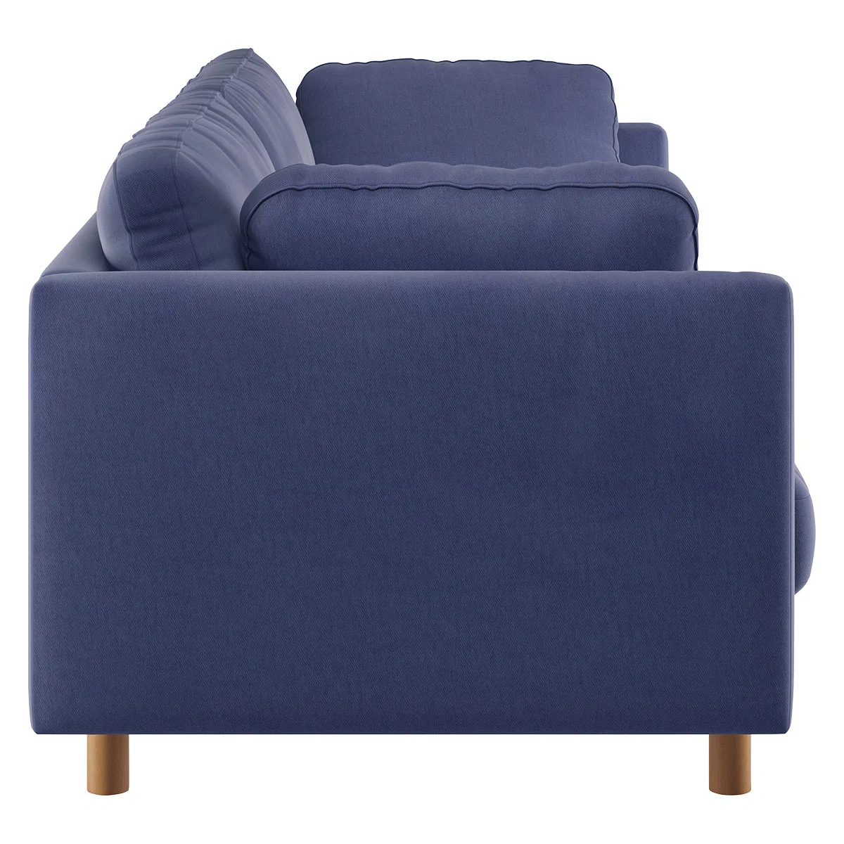 Mori Blue Cotton Blend 3 Seater Sofa, Blue – image 5