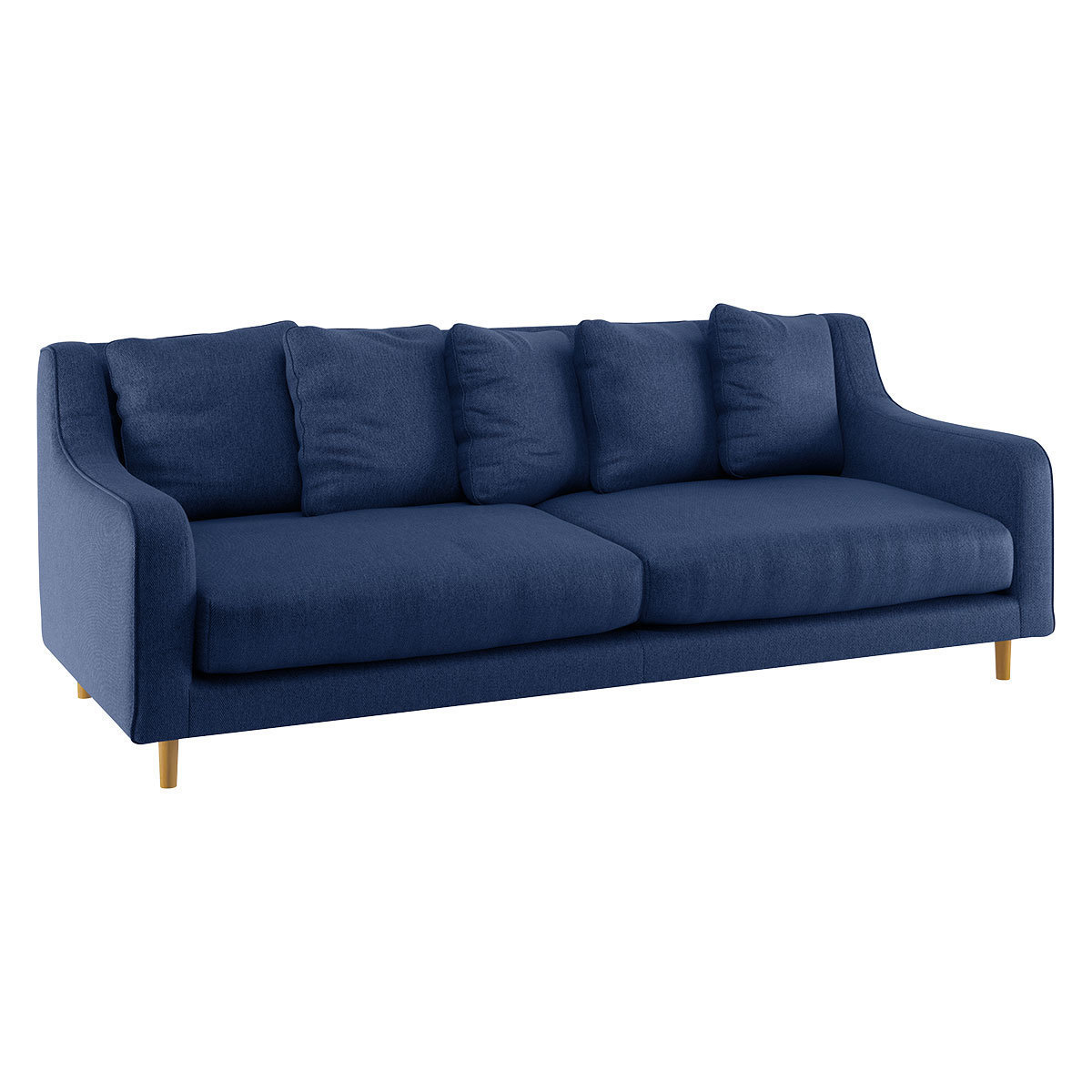 Swift Blue FaBric 3 Seater Sofa, Blue – image 3