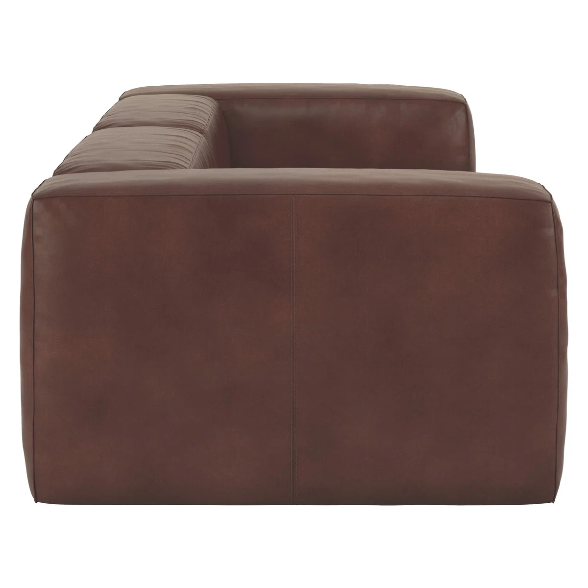 Opollo Tan Leather 4 Seater Sofa, Tan – image 4