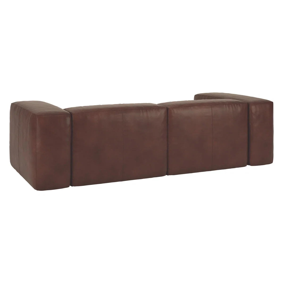 Opollo Tan Leather 4 Seater Sofa, Tan – image 5