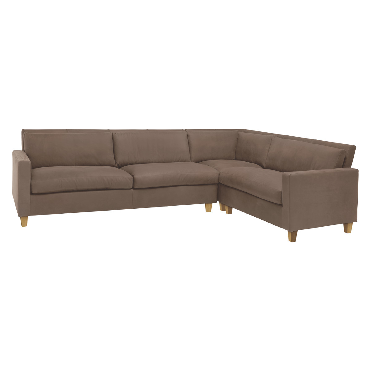 Chester Brown Luxury Leather Left-Arm Corner Sofa, Light Brown – image 3